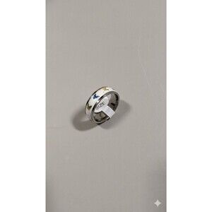 ​Whimsical Butterfly Band Ring | Stainless Steel Color Jewelry - US 10